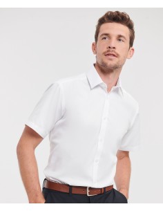 R-R-963M-0-Mens Short Sleeve Herringbone Shirt 2